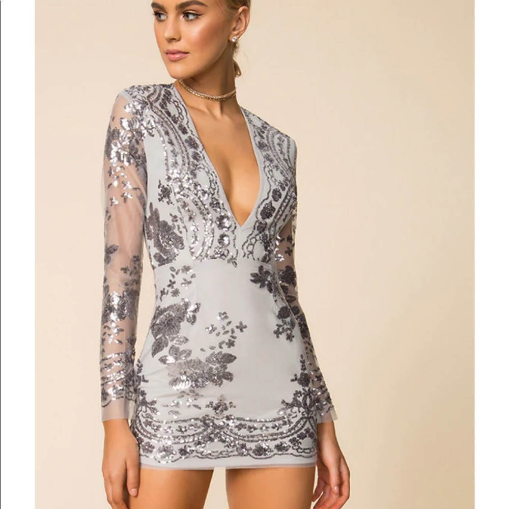 SUPERDOWN long sleeve mini dress